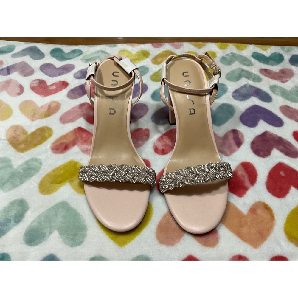 Unisa Strappy Heels Women's Rhinestone Braided Block Heel Sandals Party Event